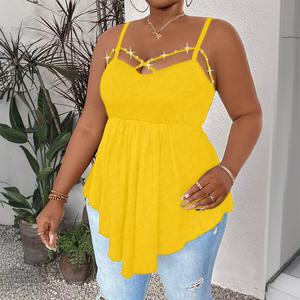 Grande taille gilet hauts pour femmes vêtements 2025 été Sexy grande taille mince pull à manches courtes femme coréen débardeur T-Shirts t-shirts - Product Image 4