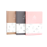 Cahier A5/A6 à couverture rigide écologique en tissu de lin en cuir imprimé en soie signet journaux à pois à feuilles mobiles étui en tissu cahiers