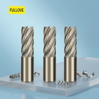 FULLOVE Fraises CNC en carbure monobloc de grande taille à 6 cannelures Hrc45/Hrc55/Hrc65 pour le support personnalisé