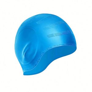 Bonnet de bain en silicone pour femme, bonnet de bain coloré, logo personnalisé, imperméable, écologique, doux, haute élasticité - Product Image 2