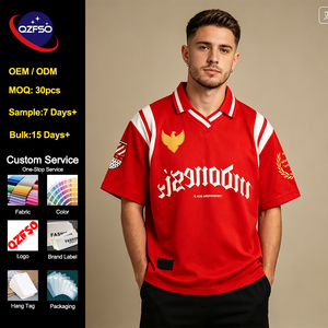 QZFSO Custom Hip Hop Vintage Sublimation Soccer T Shirt American Football Uniform <b>Top</b> Camo Retro Mesh Fabric Rugby Sport Jersey - Product Image 1