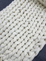 Couverture lestée rafraîchissante en tricot avec bande en tissu en forme de cœur, en polyester/coton, pour avion, vente chaude