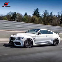 Pour Mercedes Benz classe C C63 W205 avec kit carrosserie large style PD qualité parfaite fibre de verre pare-chocs avant arrière jupes latérales ailes