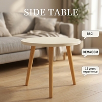 Petite table basse ronde en bois moderne pour salon, meubles de maison multifonctionnels