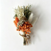 Petit bouquet de fleurs séchées pour demoiselle d'honneur, boutonnière du marié, mariage champêtre