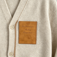 Étiquettes personnalisées en cuir véritable, écologiques, pressées à chaud, pour jeans, vêtements, accessoires de couture, vente en gros, OEM