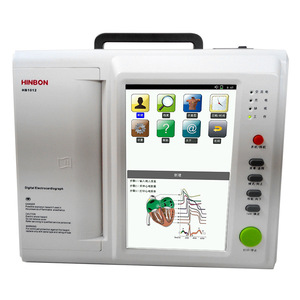 Hongbang HB1012 Portable 12-Lead ECG Machine Full-Screen Touch Automatic Analysis Built-In Battery CE Certified - Product Image 4