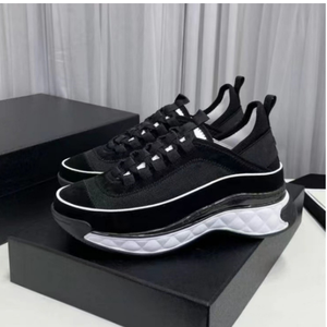 Chaussures de tennis et de course de luxe pour hommes 2025 à semelle épaisse, à lacets, motif à carreaux, en cuir véritable, maille tendance et mode - Product Image 3