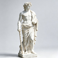 Statue classique de l'Apollon en marbre, sculpture élégante en marbre naturel de la mythologie grecque pour jardin de luxe
