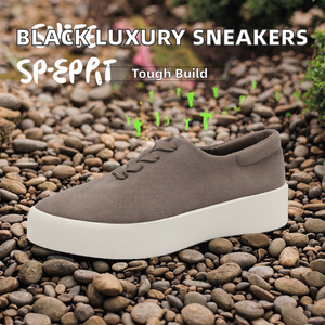 Sneakers de luxe pour hommes de créateur japonais, noir pur, chic, en caoutchouc, chaussures de tennis à lacets, doublure en mesh, prix d'usine EVA - Product Image 2