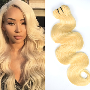 Paquetes de Cabello Humano Virgen Remy Vietnamita al <span class=keywords><strong>por</strong></span> Mayor # Extensiones de Cabello Rubio Platino 613, Ondulado, de 18-26 Pulgadas, Super Double Drawn, Tejidas a Mano, Individuales - Product Image 1