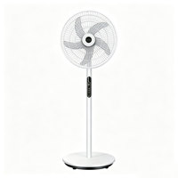 Ventilateur électrique DC/Type-C de 16 pouces avec panneaux solaires, 15000 mAh rechargeable, ventilateur solaire sur pied de 25 W avec lumière et télécommande