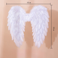 Engelsflügel-Kostüm-Set mit Feenstab und Halo-Stirnband in 2 Größen für Halloween, Karneval, Bühnenauftritte und Cosplay - Großbestellung