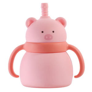 Vaso de Silicona para Bebés, Libre de BPA, con Logotipo Personalizado, Diseño Moderno y Redondo, con Doble Asa, Lavable, para Alimentación Infantil - Product Image 4