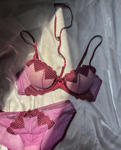 Ensemble de lingerie pour femmes d'usine, soutien-gorge en dentelle avec rembourrage, soutien-gorge anti-affaissement pour poitrine large <span class=keywords><strong>et</strong></span> petite, soutien-gorge à armatures push-up <span class=keywords><strong>et</strong></span> culotte - Product Image 3