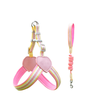 C027 Livraison Rapide Harnais pour Chien Personnalisé en Dentelle, Ensemble 4 Couleurs, Haute Qualité, Mignon, Forme en Y, Laisse Élégante pour Chien - Product Image 1