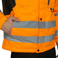 Chaqueta de seguridad de alta visibilidad, impermeable, transpirable, antibacteriana y reflectante para la venta en línea.