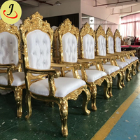 Fauteuils de luxe antiques de style trône royal avec structure en fibre de verre pour appartement, salon et usage extérieur