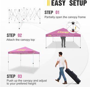 Carpa de feria comercial plegable al aire libre emergente instantánea personalizada de 10x10 pies - Product Image 4