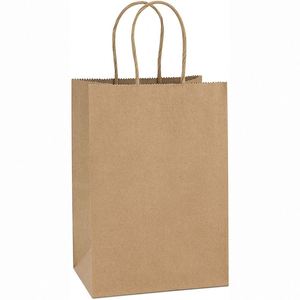 Small Kraft Gift Paper <b>Bags</b> with Handles Bulk Paper Shopping Birthday Wedding Party for <b>Craft</b> Takeouts Business Paper <b>Bags</b> - Product Image 1