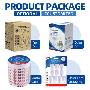 Modern Strong Adhesion Removable 4-Piece Eco-Friendly Self-Adhesive Plastic <strong>Wall</strong> Hanger Hooks Coat <strong>Clothes</strong> Hanger <strong>Rail</strong> for - Product Image 4