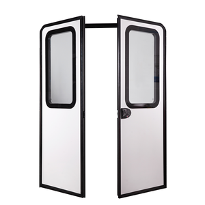 Porte double pour camping-car 1100x1900mm avec fenêtre fixe en acrylique ou en verre trempé pour conversion de camping-car - Product Image 1