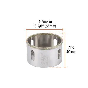 BOX 2 Foret diamanté 2-5/8" à bord continu, TRUPER - Product Image 1