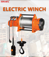 Treuil électrique portable INTL TB-1, câble en acier, alliage d'aluminium, capacité de levage 200kg-500kg, 12m