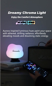 Lampe de table d'ambiance LED rechargeable avec abat-jour en silicone <span class=keywords><strong>veilleuse</strong></span> blanche pour chambre d'enfant ou <span class=keywords><strong>espace</strong></span> de vie - Product Image 2
