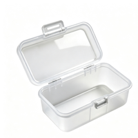 Boîte à rabat transparente en PP moulée par injection sur mesure pour le stockage de composants électroniques, outillage personnalisé et production en série