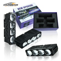 Luz Delantera Bi-LED de 110W con 4 Lentes de Proyector, Luz de Rejilla, Válvula Solenoide, Luz Alta/Baja, Tres Colores, IP67, para SUV y Todoterreno