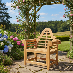 Chaise de jardin en teck massif, résistante aux intempéries, durable, confortable, design moderne et minimaliste, salle à manger, villa - Product Image 6