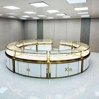 Vitrine d'exposition haut de gamme personnalisable en émail émaillé pour bijoux et produits, avec vitrine en verre, pour utilisation en hall d'exposition d'entreprise