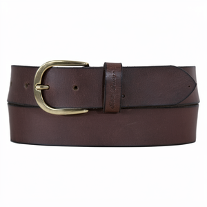 Cinturón Casual de Cuero Dividido Premium para Hombre con Hebilla de Aleación Floral – Cinturón de Negocios Ajustable y Duradero con Logotipo Personalizado - Product Image 1