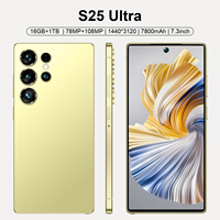 Smartphone Android S25 Ultra 5G à écran plein, 16 Go + 1 To, Quad Core, appareil photo arrière HD 108 MP, écran LCD 144 Hz, prise en charge LTE, double SIM