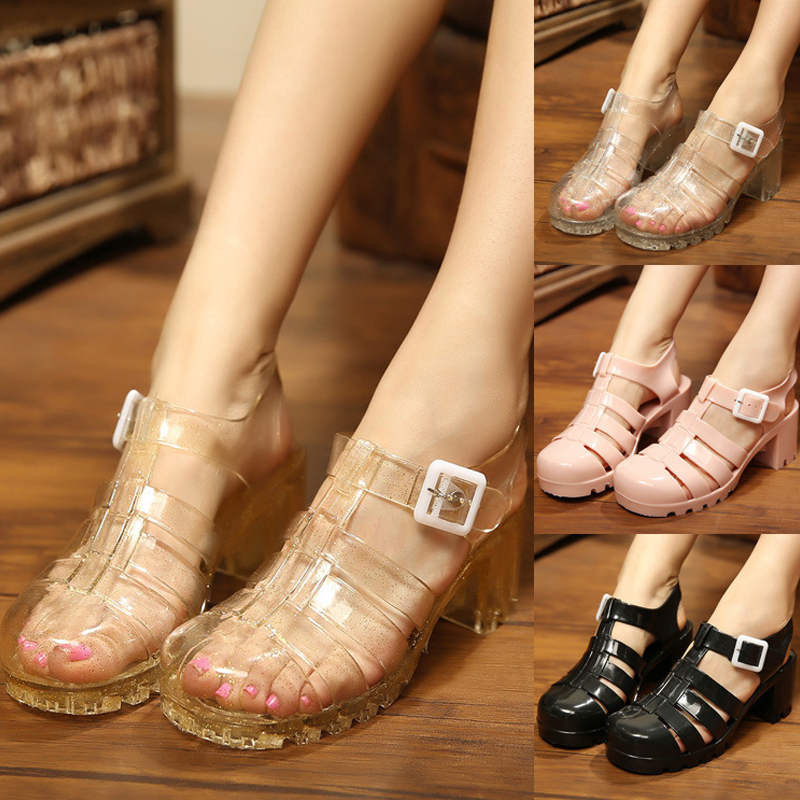 Korean Sandals Women's Summer Plastic High-Heeled Rain Boots