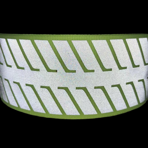 Nastro Riflettente Fotoluminescente all'Ingrosso, Fascia Iridescente Luminosa 5cm, Braccialetto a Strisce per Sicurezza Stradale, Poliestere Stampabile Non - Product Image 3