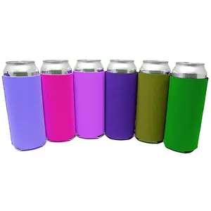 Suporte de espuma de neoprene personalizado OEM para garrafa de cerveja Coozies, suporte fino para refrigerador com logotipo personalizado