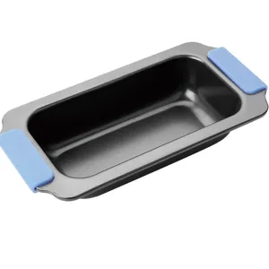 8x4in Anti-aanbak Loaf Pan Met Siliconen Handgrepen Toast Pan Brood Oven Lade Broodvorm Brood Bakken Pan