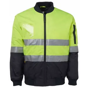 Hot Sale Custom 3M Reflective Bomber Safety Jacket