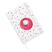 Carnet A5 à couverture rigide en gros, journal personnalisé à grille pointillée, papeterie à motif floral artistique avec bande élastique pour bureaux et écoles
