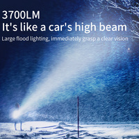 Lampe torche rechargeable à 7 mèches, haute puissance, très lumineuse, L25, avec 3700 lumens, 35W, puissante, étanche