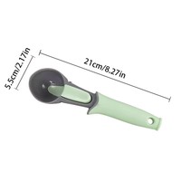 Cuillère à boules de fruits durable pour la cuisine, cuillère à glace en plastique avec poignée TPR antiadhésive à déclenchement rapide