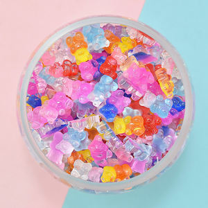 Accessoires en résine : Pendentifs en forme d'ours, bonbons simulés, poudre de paillettes bicolore, dégradé – Matériel DIY pour coiffes et épingles à cheveux - Product Image 5