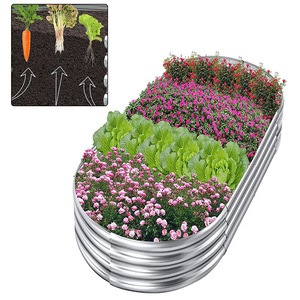 Winslow & Ross Lit <span class=keywords><strong>surélevé</strong></span> pour <span class=keywords><strong>potager</strong></span> de 15cm de <span class=keywords><strong>hauteur</strong></span> personnalisé Lit de jardin <span class=keywords><strong>surélevé</strong></span> en métal galvanisé - Product Image 1