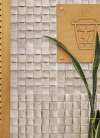 Revêtement mural flexible en mosaïque de travertin, panneau mural pliable pour la décoration intérieure, vente en gros