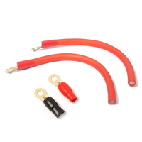 0 Gauge 1 2 4 8 AWG Rouge Amplificateur Puissance Terre Fil de terre 1/0 Ga Batterie Câble Terminal Audio Modification Avec Cosse de Mise à la Terre