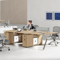 Cloison de bureau modulaire multifonction en bois massif, barrière de poste de travail, couleurs personnalisables, durable