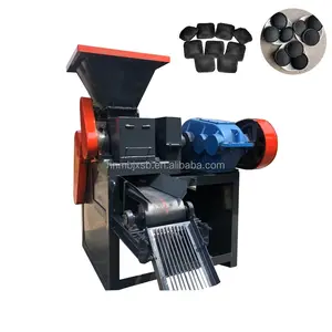 MB Automatic Iron Filings Powder Iron Dust Charcoal Pulverized Coal Sludge Round Roller Ball Press Mold Ball Briquette Machine