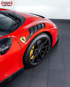 Kit carrosserie complet en fibre de carbone sèche style Novi pour Ferrari SF90 : pare-chocs avant, ailes avant et panneaux d'arche de roue - Product Image 4